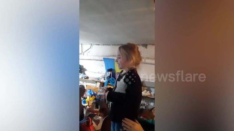 Ukrainian girl sings ‘Let It Go’ from Disney’s ‘Frozen’ to locals in air raid shelter as bombs batter Kyiv